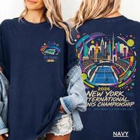 US Open 2026 New York Tennis Championship Both Sides Graphic T Shirt 150 gray