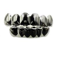 Hip Hop Teeth Grillz Electroplated Dental Grills Glossy Metal Teeth Cap For Halloween Party Cosplay Performance Music Festivals A7