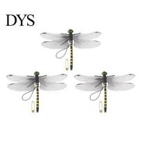Outdoor Insect Repellent Decor Realistic Artificial Dragonfly Deterrent Garden Decoration Pin Weatherproof with Hanging Strap for Flower Pots Camping 3pcs