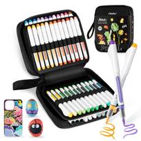 Ohuhu Acrylic Brush 44 Direct Ink Opaque Paint Markers for Storage Case and Japanese Instruction Manual Nahuku Series Markers, Type, Colors, 48-Piece