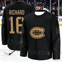 Canadian Men's Best-Selling Ice Hockey Training Suit - Breathable, Quick-Drying Black and Gold Version Long-Sleeved Top Family 4XL black