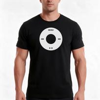Ipod Click Wheel Tshirt Summer Casual Cotton Tee Oversized Streetwear Tops Vintage Graphic Print Loose Fit Short Sleeve 4XL black