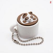 Mini Simulation Latte Coffee Cup Keychains Decompression Press Design Perfect For Coffee Lovers Bag Pendant Key Decor Gifts white