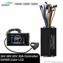 36V 48V 60V 30A 1000W 1200W 1500W E-bike Brushless Motor Sine Wave Controller SW900 Color LCD Kit for Electric Bicycle Scooter