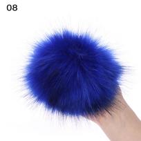 15cm Big Beanies Cap Pom Skullie Fur Pompom Imitation Knitted Hat 8