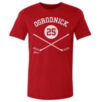 John Ogrodnick Detroit 25 Sticks WHT Men's Kids Women's Unisex T-shirt Tee Tops 4XL white