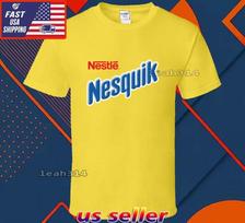 Nauji Marškinėliai Nesquik Logotipas T-shirt Juokingi Amerikietiški JAV Unisex Dydis S-5XL 120 yellow