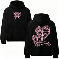 Omar Courtz Por Si Manana No Estoy Tour Felpe con Cappuccio Uomo Donna Harajuku Hip Hop Street Felpe Casual in Pile a Maniche Lunghe Pu M pink