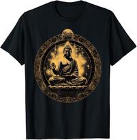 NAUJAS RIBOTO leidimo Budizmas Zen Dvasinė Joga Meditacija Dovana Marškinėliai S-5XL L black