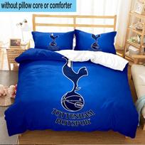 3PCS Tottenham Hotspur Crest Bedding Set For Bedroom, Dormitory,Including 1pc Duvet Cover And 2pcs Pillowcases Large size Fan gift 140cmx210cm