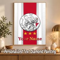 Ajax Amsterdam Custom Name Text 5D Diamond Painting Kit DIY Full Drill Diamond Art Decoration 30cmx30cm