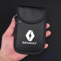 Car Key Case Signal Blocker Bag Car RFID Shielding Pocket Anti-Theft Pouch For Renault MeganeTrafic Scenic Kangoo Master Kaptur T111 gray