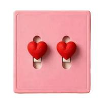 Lipnios jungiklių apsaugos Dangteliai Kūrybiški jungiklių apsauginiai dangteliai Vaikų miegamojo Pink Heart B