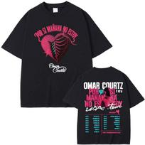 Omar Courtz Por Si Manana No Estoy 2026 Tour Graphic T-shirt Men Women Fashion Retro T Shirts Harajuku Polyester T Shirt Streetwear M pink