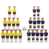 22pcs Foosball Man Table Guys Man Soccer Player Yellow+royal With Ball