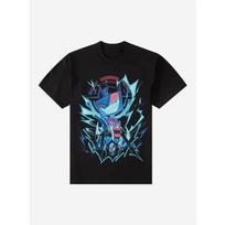 Hazbin Hotel Vox Solo Graphic Washed Cotton T‑shirt Unisex Metal Style Oversized Short Sleeve Harajuku Streetwear Casual Tops M black