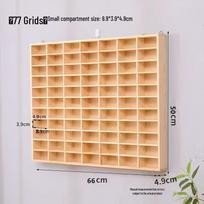 Wall-Mounted Wooden Toy Car Display Cabinet with Multi-Layer Shelves No Dust Cover Wall-Mountable