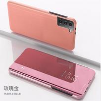 „Samsung Galaxy S21 Case Smart Mirror“ odinis atverčiamas stovas telefono dangtelis, skirtas S20 S 21 FE S21 Plus S21Ultra S21 + „Clear View“ dėklai For Galaxy S20 Plus