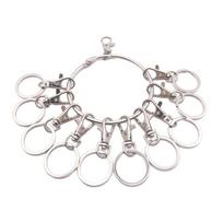 Portable Key Management Holder with Lobster Clasp Quick Hanging Keychain Keyring gray