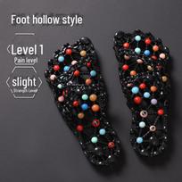 Vasaros moteriškos masažinės šlepetės: Pėdų terapija, Neslystantis, Greitai džiūstantis, Naudojimui patalpose Fits Foot Size 37-38 black