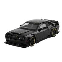 1/32 Dodge Challenger SRT Hellcat Redeye V8 Aliuminio Metalo Liejamas Modelis Kompresorinis Muscle Sportinis Automobilis Su Garsu & Šviesa Gimtadienio Dovana juoda