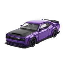 1/32 Dodge Challenger SRT Hellcat Redeye V8 Aliuminio Metalo Liejamas Modelis Kompresorinis Muscle Sportinis Automobilis Su Garsu & Šviesa Gimtadienio Dovana violetinė