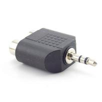 1x 1/4 inch Audio 3.5mm 6.5mm 6.35mm Male Plug To 2 Dual Rca Female Jack plug Y Splitter stereo Connector Converter AV Adapter B 3.5mm to 2RCA
