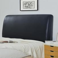 Aukštos kokybės vandeniui atsparus dirbtinės odos galvūgalio užvalkalas Elastingas visapusiškas lovos galvūgalio nugarėlės apsauga nuo dulkių 150x75cm juoda