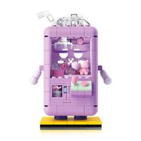 TOYLINX 342PCS Taro Puree Bingbing Amusement Park Claw Mini Bricks Set with Accessories for Adults Teens Gift with Box pink