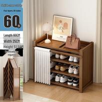 Foldable No-Assembly Multi-Layer Shoe Rack: Large Capacity Dustproof Storage for Home and Dorm Entryway. 5 Layers with Gauze Curtain, Length 80CM