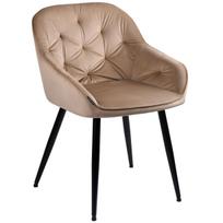 MILTON velvet upholstered chair, black