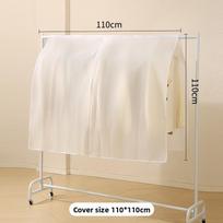 Clothing Dust Cover With Peva Material For Wardrobe Storage And Travel Use White 110x110cm