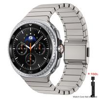 Prabangus titano dirželis Samsung Galaxy Watch 8 40mm 44mm 8 Classic 46mm Metalinė juosta Galaxy Watch Nerūdijančio plieno apyrankė watch 8 44mm&Stainless Steel gray
