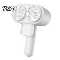Quick Fabric Pill Remover Double-Head Lint Trimmer, Type-C Rechargeable Shaver, Stainless Steel Honeycomb Mesh Clothes Shaving Tool Cover, Powerful 1pc white