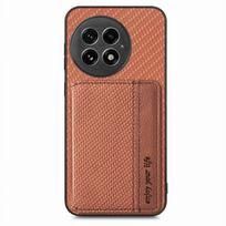 Odinis dėklas su RFID Oneplus 13R 5G 2025, prabangus dangtelis, magnetinis kortelių laikiklis, galinis dangtelis, Funda OnePlus 13 dėklas, One Plus Ace5 Pro 13 R Onepus Ace 5 Pro ruda