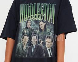 Tom Hiddlestone Vintage Shirt, Thomas William Actor Tees, Tom Hiddleston Fan , Dark World Retro 90s Sweater, Sir Thomas Merch Gift 2XL gray