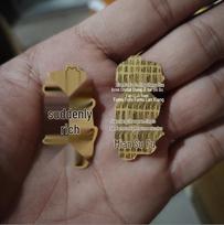 Pure Gold 999 Phone Sticker: 2mg Gold Foil to Attract Wealth and Boost Shop Traffic – Perfect New Year Gift. gray