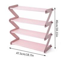 Z-Shaped Shoe Rack, Household Shoe Storage Artifact, Dormitory Multi-Layer Assembly Shoe Rack  Shoemaker Organizer white