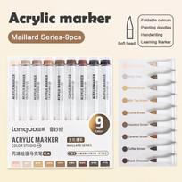 Languo 144/9 Colors Acrylic Paint Pens Marker Pen Artist Rock Painting Graffiti DIY Craft Card Making Art Supplies Stationery
