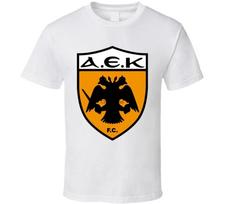 AEK Athens FC Classic Crest Logo T-Shirt XXL balta