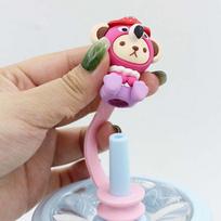 Dust Proof Plugs Protector Bow Straw Cover Cap Reusable Dust-Proof Straw Caps  Bar 2