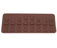 Chess Shaped Chocolate Molds Ice Cube Mould Handmade Creative Baking Mould Silicone Mold Cake Decorating Tools Accessories 1 brown