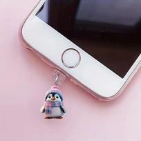 Mobile Phone Dust Plug Pendan Cute Cat Dog Decoration Hanging Pendant For Type-C Charging Port Anti-Dust Plug gray