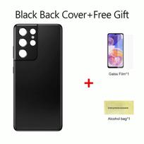 For Samsung Galaxy S21 Ultra Battery Back Cover 3D Glass Panel Rear  Housing Case Camera Lens Replace For S21Ultra Black