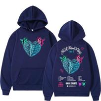 Omar Courtz Por Si Manana No Estoy Tour 2026 Merch Hoodies Men Women Fashion Harajuku Hip Hop Casual Sweatshirt Perfect for Commute & Loungewear M blue