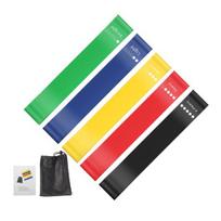 5Pcs Resistance Bands Set Multi-Level Resistance Elastic Fitness Bands Heavy Duty Exercises Rehabilitation Yoga Bands yellow