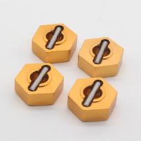 4Pcs Aluminum Rc Wheel Hex Nut 12Mm 1/10 Upgrade Hub Adapter 102042 02100 Hsp Hexagonal Wheel Seat For 4Wd Rc Car Himoto Set