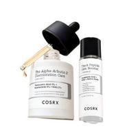 COSRX Alpha Arbutin 2 Discoloration Care Serum Dark Spot Brightening Korean Face Serum 50ml + Peptide Serum 30ml Set black