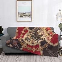 Dievas Su Mumis Antklodės Languotas Šiltas Flanelinis Palto Vokietijos Imperijos Herbas Vėliavos Mesti Antklodė Automobiliui Lovai Sofai Antklodė 100x125cm 40x50in beige