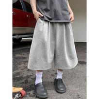 Unisex elastingas juosmuo, plačios klešnės, iki kelių ilgio sportinės šortai, laisvi, kasdieniai culotte šortai 2XL pilka